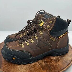 CAT Men’s Threshold Work Boots Size 11 Steel Toe Waterproof Slip Resistant Ankle